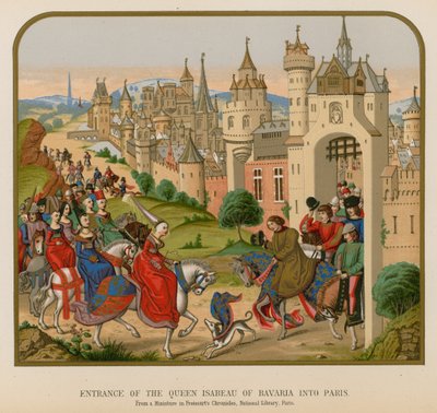 Entrée de la reine Isabeau de Bavière à Paris - French School