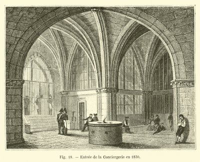 Entrée de la Conciergerie en 1830 - French School