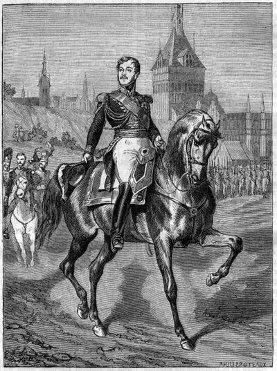 Portrait équestre du général Jean Rapp (1771-1821) - Jean comte Rapp général français (1772 -1821) - dans « Histoire de l
