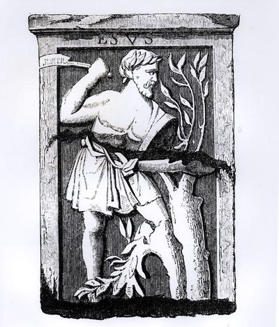 Esus, le grand dieu de la nature, illustration de Science et Littérature au Moyen Âge et à la Renaissance, écrit et gravé par Paul Lacroix, 1878 - French School
