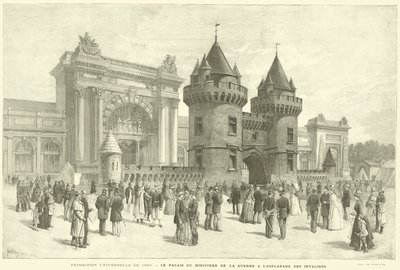 Exposition Universelle de 1889, le Palais du Ministère de la Guerre à l
