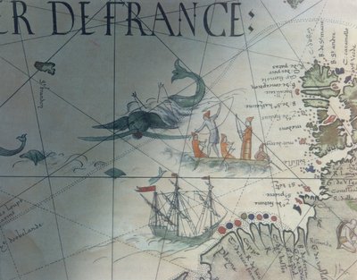 Fac-similé de chasse à la baleine et île de Saint Brandon, détail d