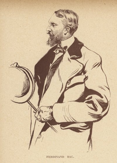 Ferdinand Bac, dessinateur français (lithographie) - French School