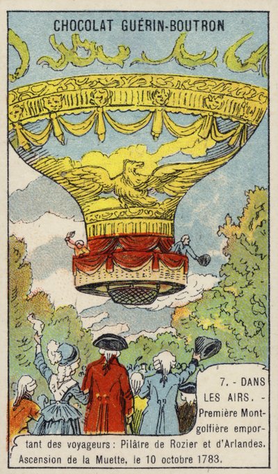 Premier vol en montgolfière habité - French School