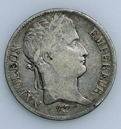 Pièce de cinq francs, avec la tête de Napoléon (1769-1821) 1811 (recto) - French School