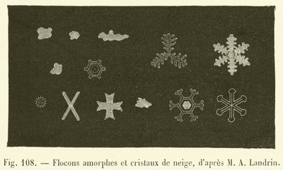 Flocons amorphes et cristaux de neige - French School