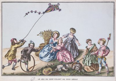 Faire voler un cerf-volant au 18ème siècle - French School