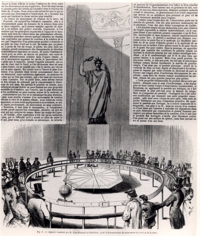 Le Pendule de Foucault au Panthéon à Paris, vers 1852 - French School