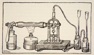 Miroir tournant de Foucault pour la mesure de la vitesse de la lumière, copie par Boris Mestchersky, illustration de Histoire de la Nation Française, Sciences, Volumes I & II, par Gabriel Hanotaux - French School