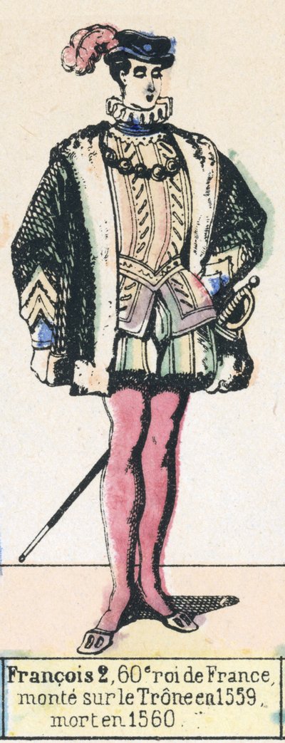 François II, 60e roi de France, monte sur le trône en 1559, mort en 1560 - French School