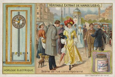 Extrait de viande français (Bouillon), Scène de rue typique - French School