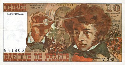 Billet de banque français avec l