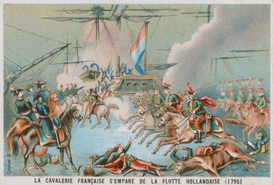 La cavalerie française capturant la flotte hollandaise, 1795 - French School