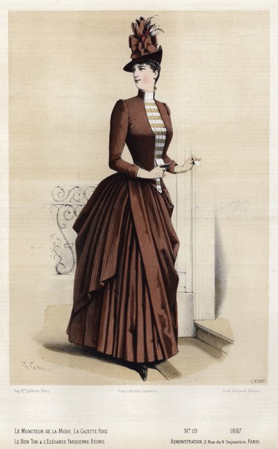Planche de mode française, fin du XIXe siècle - French School
