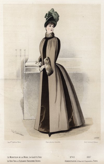 Planche de mode française, fin du XIXe siècle - French School