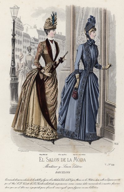 Planche de mode française, fin du XIXe siècle - French School