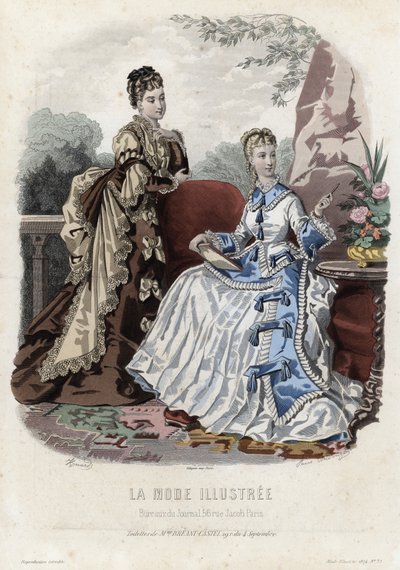 Planche de mode française, fin du XIXe siècle - French School