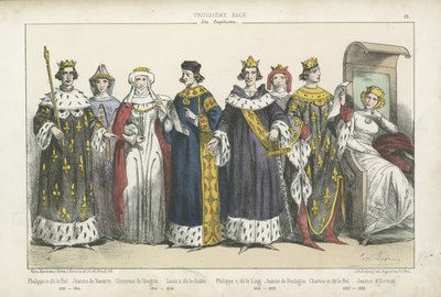 Rois et reines de France des XIIIe et XIVe siècles - French School