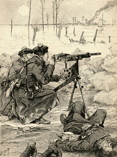 Équipe de mitrailleuses françaises à la bataille de l