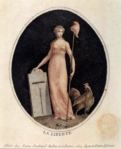 Révolution française : allégorie de la liberté sous les traits d