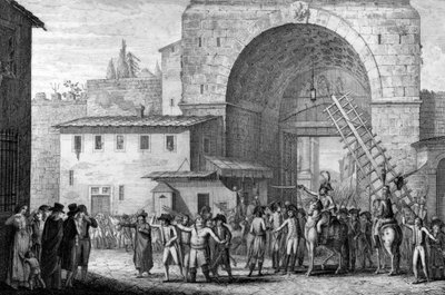 Les troupes françaises entrant à Florence en 1799 - Les troupes françaises entrant à Florence par la porte San Gallo en 1799 - French School