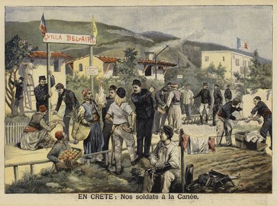 Troupes françaises à La Canée, Crète, 1897 - French School