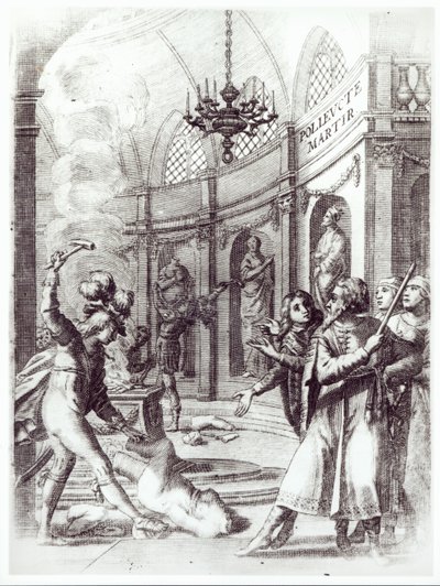 Frontispice pour Polyeucte par Pierre Corneille (1606-84) publié en 1643 - French School