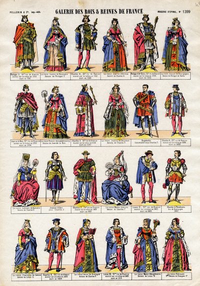 Galerie des rois et reines de France de Philippe V à la reine Éléonore. - French School