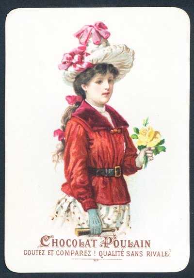 Fille avec des fleurs - French School