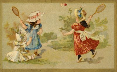 Filles jouant au volant - French School