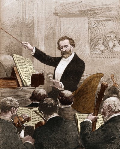Giuseppe Verdi dirigeant l