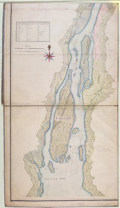Grosse Île et une partie du lac Érié, 1796 - French School