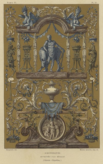 Grotesque conçu par Jean Berain, 17ème ou 18ème siècle - French School