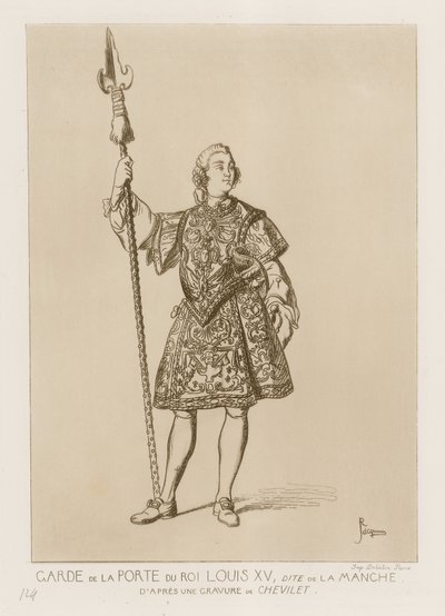 Garde de la Porte du Roi Louis XV, dite la manche - French School