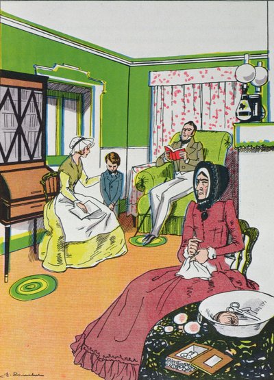 Il ne le sait pas. Terrible., interrompit Miss Murdstone, du Chapitre IV de David Copperfield par Charles Dickens (1812-70) - French School