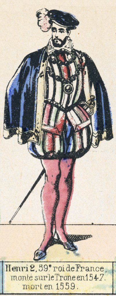 Henri II, 59e roi de France, monté sur le trône en 1547, mort en 1559 - French School