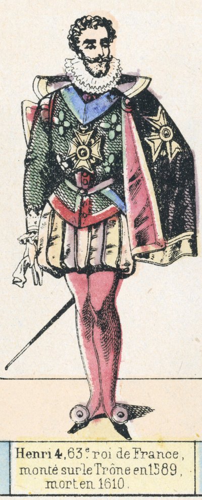 Henri IV, 63e roi de France, monte sur le trône en 1589, mort en 1610 - French School