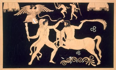 Hercule en combat avec le centaure Chiron, publié 1808-10 - French School