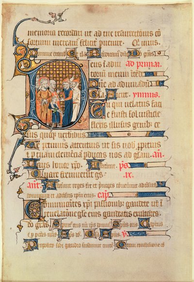 Initiale historiée D d