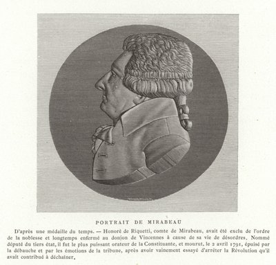 Honoré Gabriel Riqueti, comte de Mirabeau - French School