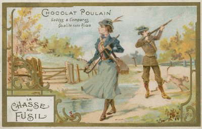 Chasse avec des fusils - French School