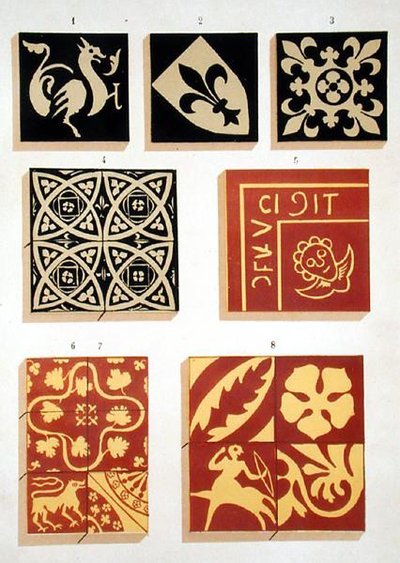Illustration de motifs céramiques du 13ème siècle d