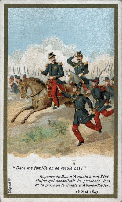 Dans ma famille, on ne recule pas ! Réponse du duc d