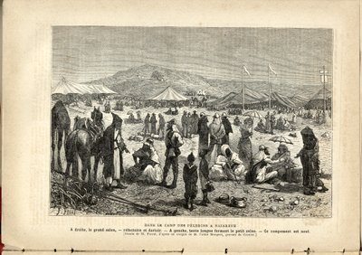 Dans le camp des pèlerins à Nazareth., Anonyme, Le Pèlerin - French School