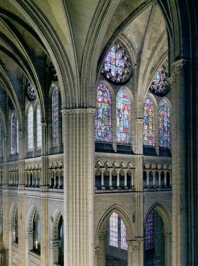 Intérieur de la croisée du transept, consacré en 1216 - French School