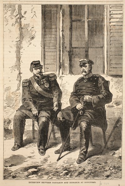 Entrevue entre Napoléon et Bismarck à Doncherry, illustration de l