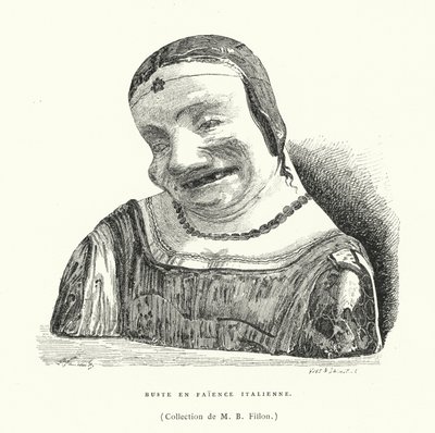 Buste en faïence italienne - French School