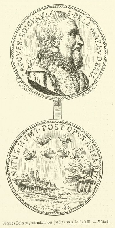 Jacques Boiceau, intendant des jardins sous Louis XIII, Médaille - French School