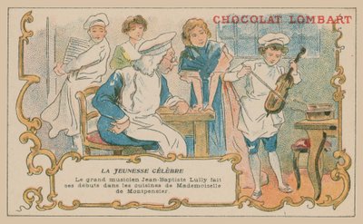 Jean-Baptiste Lully, le célèbre musicien faisant ses débuts musicaux dans la cuisine de la duchesse de Montpensier - French School