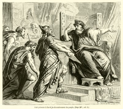 Joab présente à David le dénombrement du peuple - French School